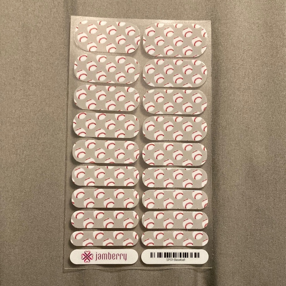 🧡 Jamberry Nail Wraps - Baseball NEW FULL SHEET